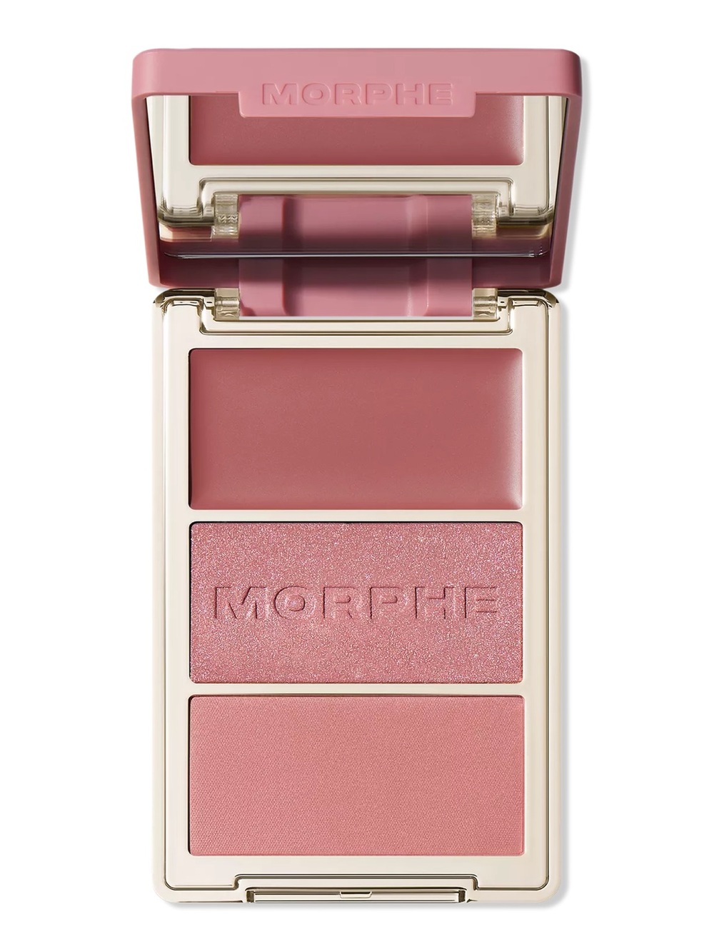 Morphe Pink Blush Trio Compact – Soft Rose & Shimmer